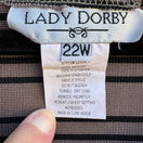 Switch Lady Dorby Womens Plus Size 22W Brown Black Striped Knit Sleeveless Tank Top 22W 2 image