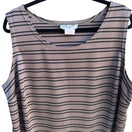 Switch Lady Dorby Womens Plus Size 22W Brown Black Striped Knit Sleeveless Tank Top 22W 3 image