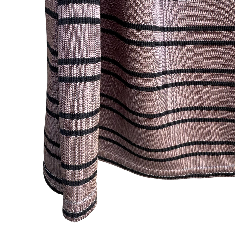 Lady Dorby Womens Plus Size 22W Brown Black Striped Knit Sleeveless Tank Top 22W