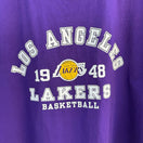 Switch Los Angeles Lakers Basketball 1948 Purple Unisex Short Sleeve Graphic Tee XL/XXL 3 image