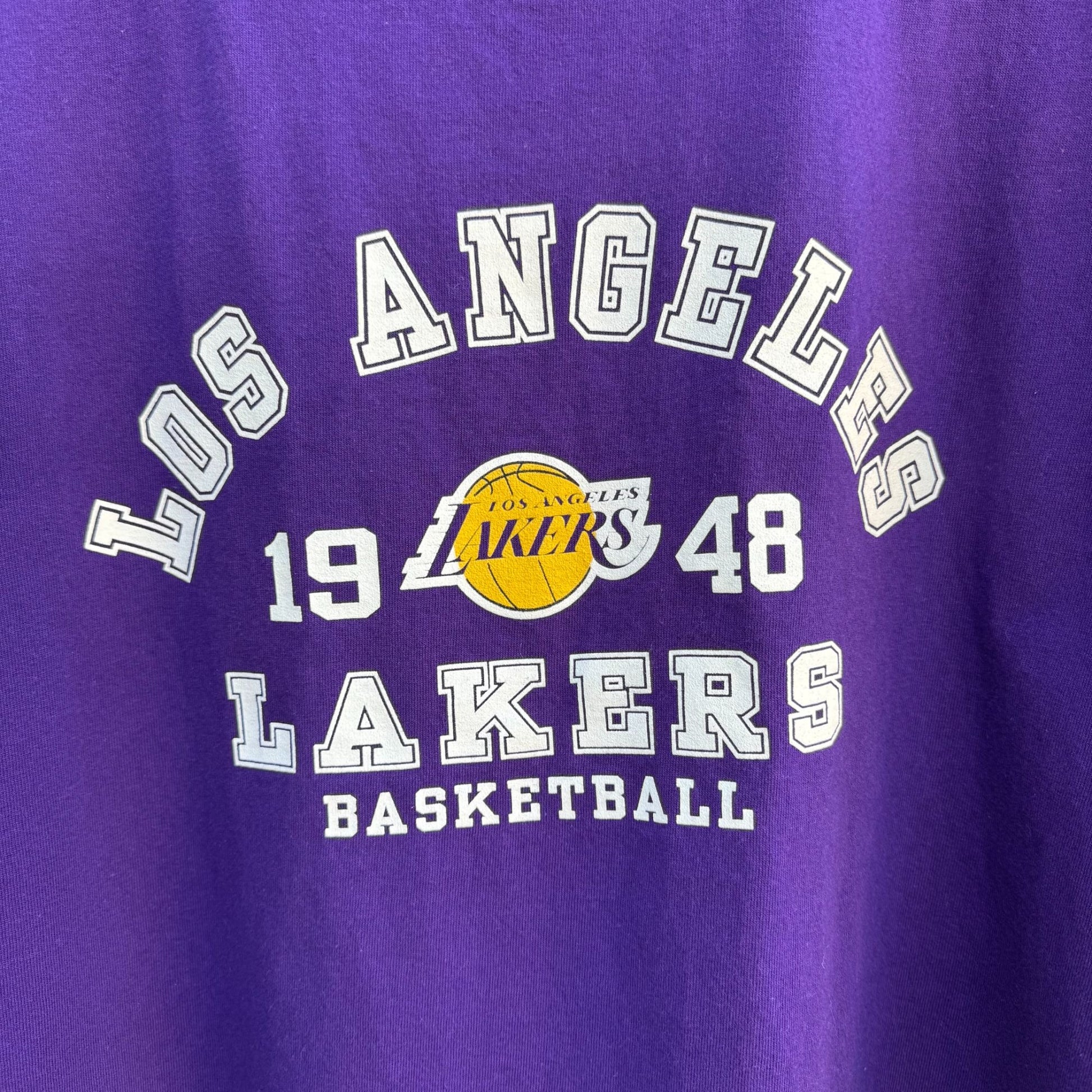 Los Angeles Lakers Basketball 1948 Purple Unisex Short Sleeve Graphic Tee XL/XXL