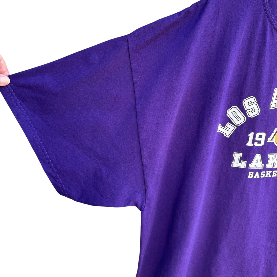 Los Angeles Lakers Basketball 1948 Purple Unisex Short Sleeve Graphic Tee XL/XXL