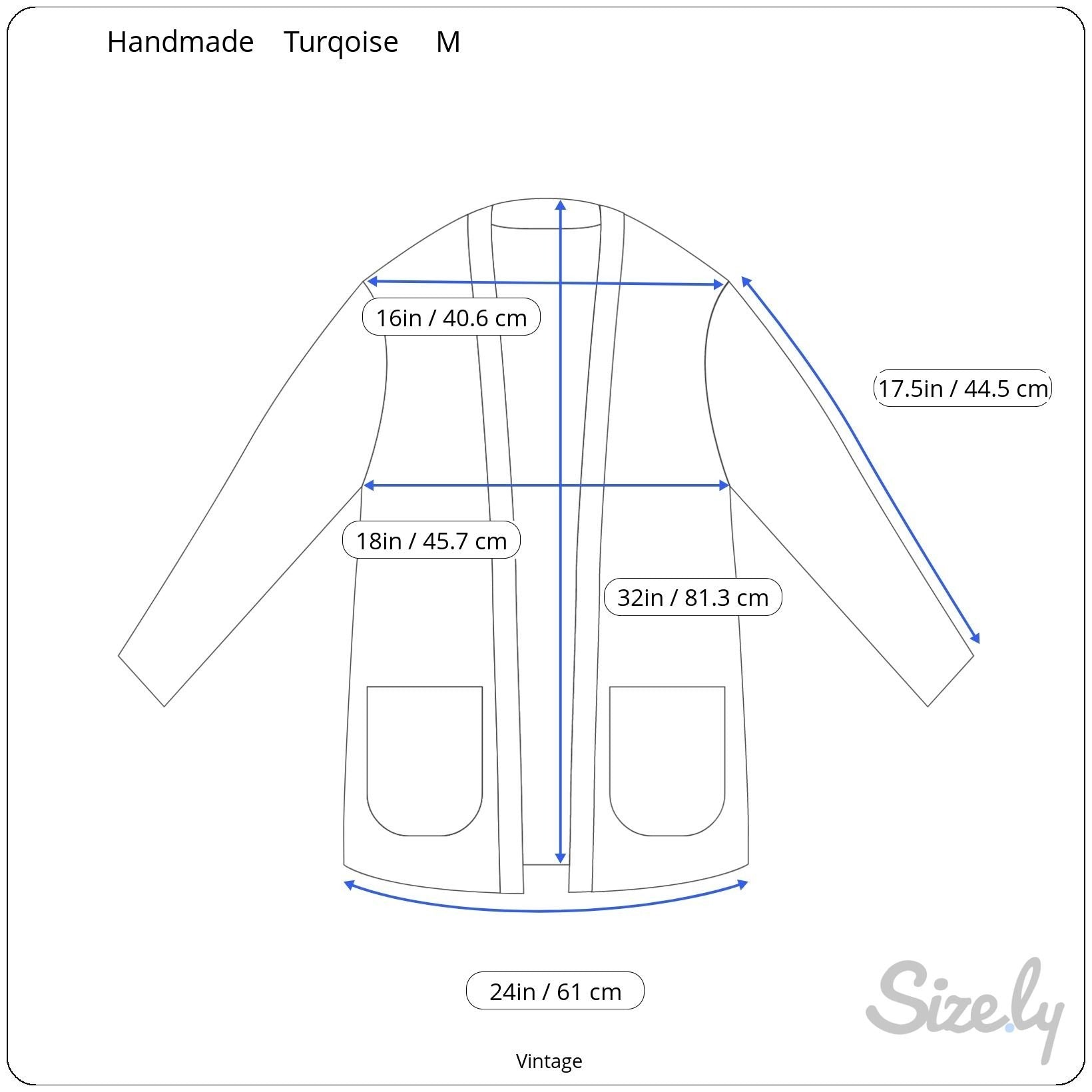 Handcrafted Vintage Womens Teal Embroidered 3/4 Sleeve Side Slit Full Button Top