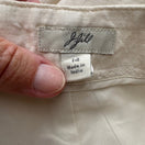 Switch J Jill Ivory 100% Linen Coastal Minimalist Wide Leg Pants Trousers Lined 14 NEW 2 image