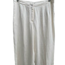 Switch J Jill Ivory 100% Linen Coastal Minimalist Wide Leg Pants Trousers Lined 14 NEW 3 image