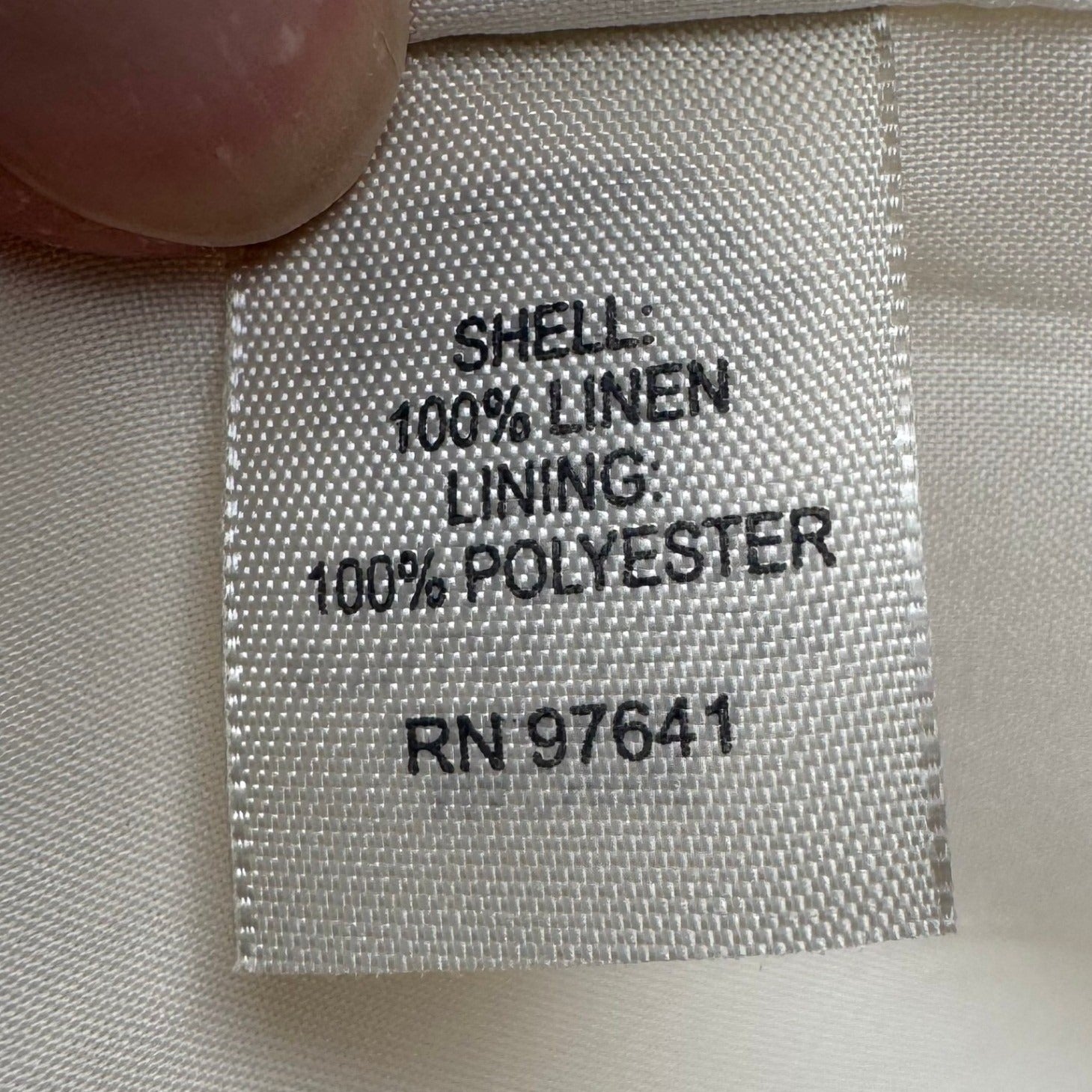 J Jill Ivory 100% Linen Coastal Minimalist Wide Leg Pants Trousers Lined 14 NEW