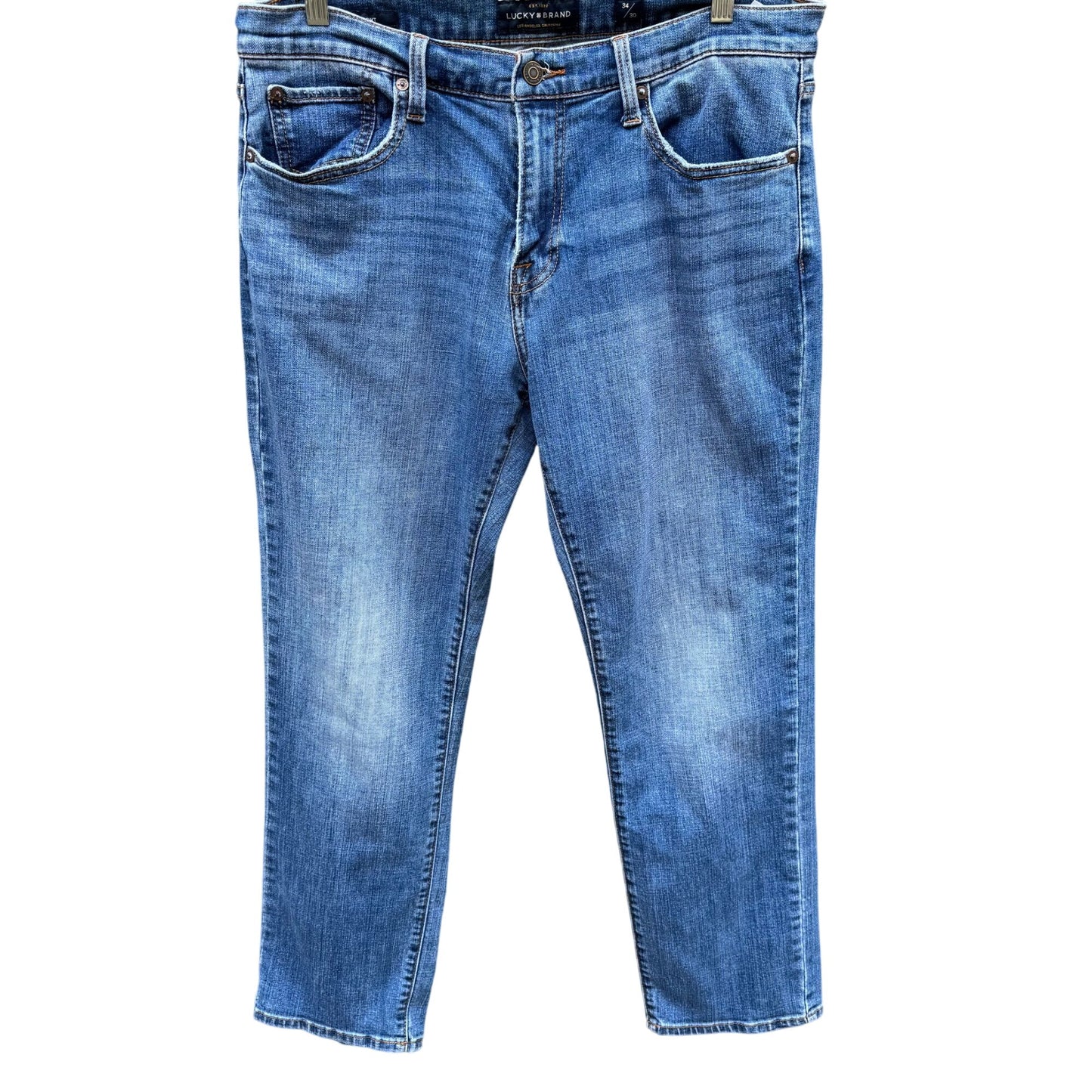 Lucky Brand Classic Fit Denim Straight Leg Jeans Vintage Wash 90s Retro 35x29