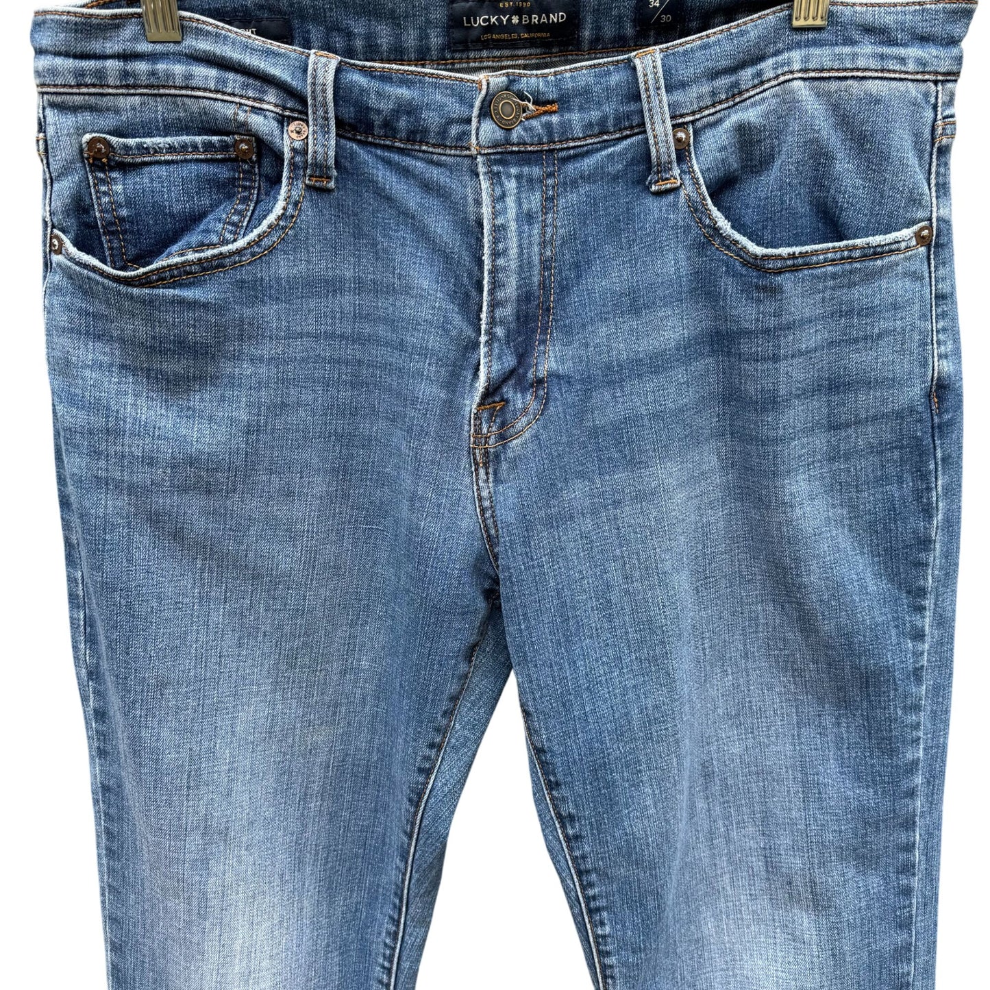 Lucky Brand Classic Fit Denim Straight Leg Jeans Vintage Wash 90s Retro 35x29