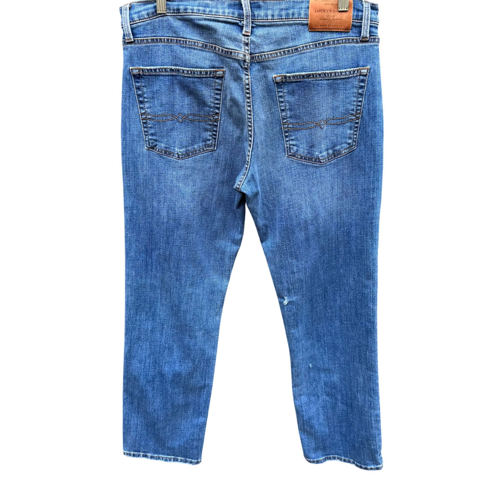 Lucky Brand Classic Fit Denim Straight Leg Jeans Vintage Wash 90s Retro 35x29