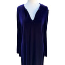 Switch Diamond Tea Vintage Womens Long Purple Velvet V-Neck Long Sleeve Gown Maxi Dress L 2 image