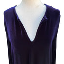 Switch Diamond Tea Vintage Womens Long Purple Velvet V-Neck Long Sleeve Gown Maxi Dress L 3 image