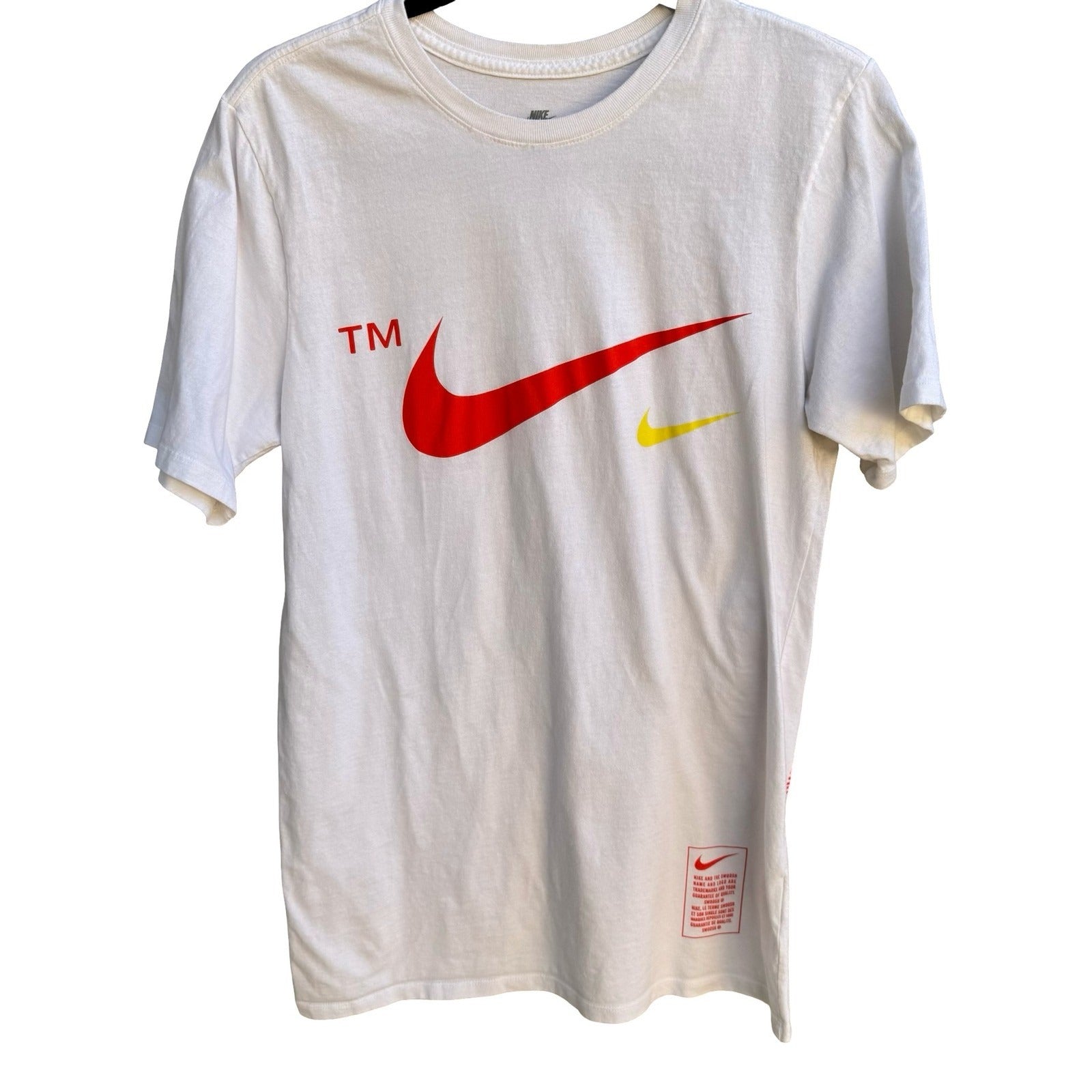 Nike Sportswear Multi Logo Swoosh Graphic T-Shirt White Athleisure S Hypebeast