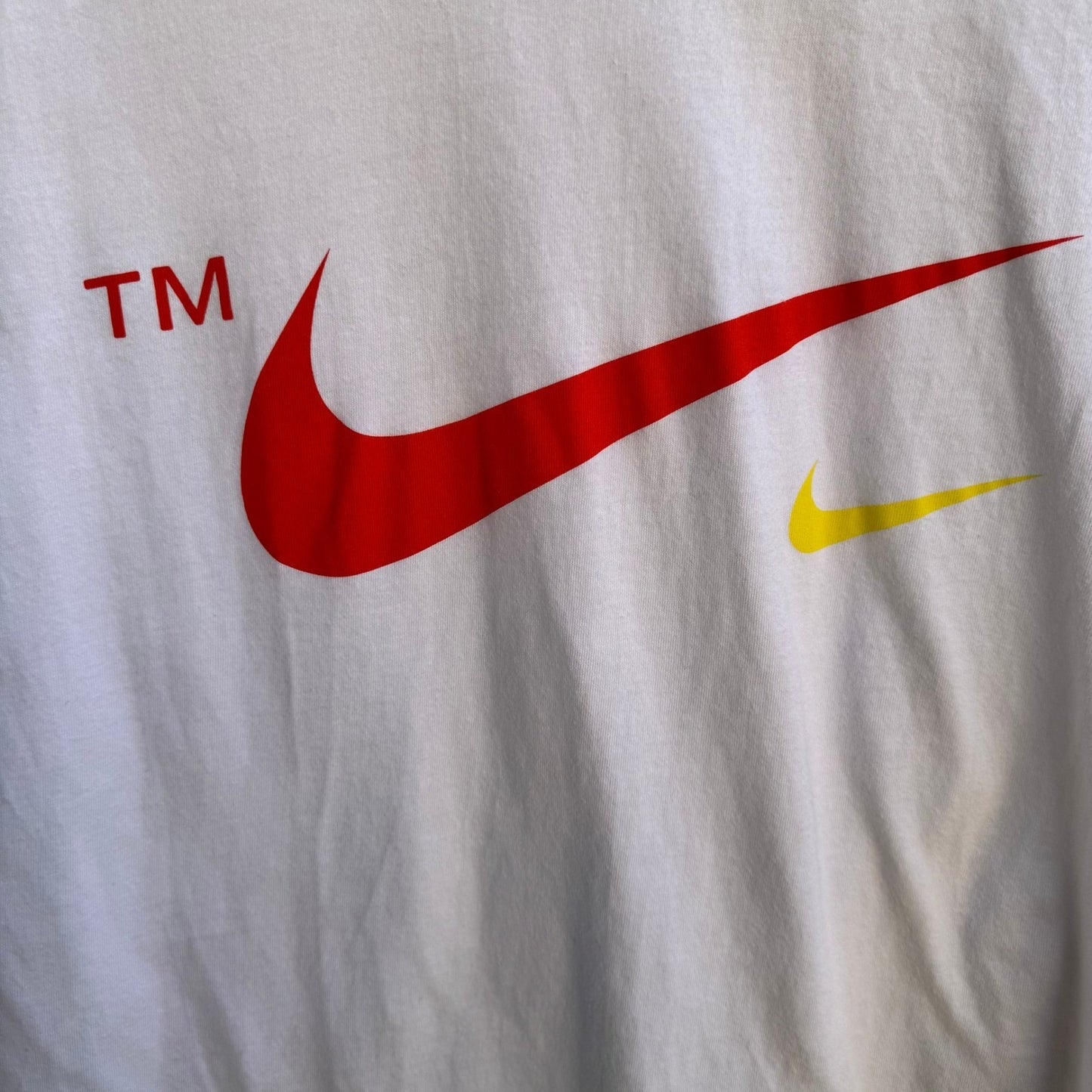 Nike Sportswear Multi Logo Swoosh Graphic T-Shirt White Athleisure S Hypebeast