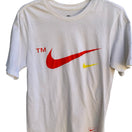 Switch Nike Sportswear Multi Logo Swoosh Graphic T-Shirt White Athleisure S Hypebeast 3 image