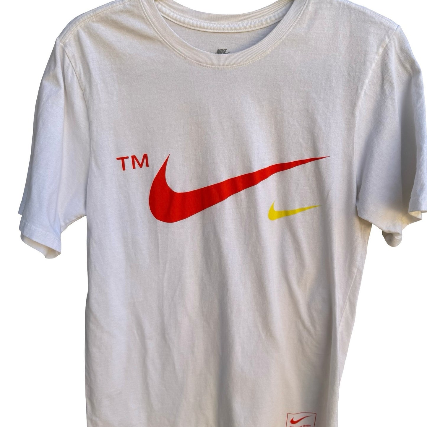 Nike Sportswear Multi Logo Swoosh Graphic T-Shirt White Athleisure S Hypebeast