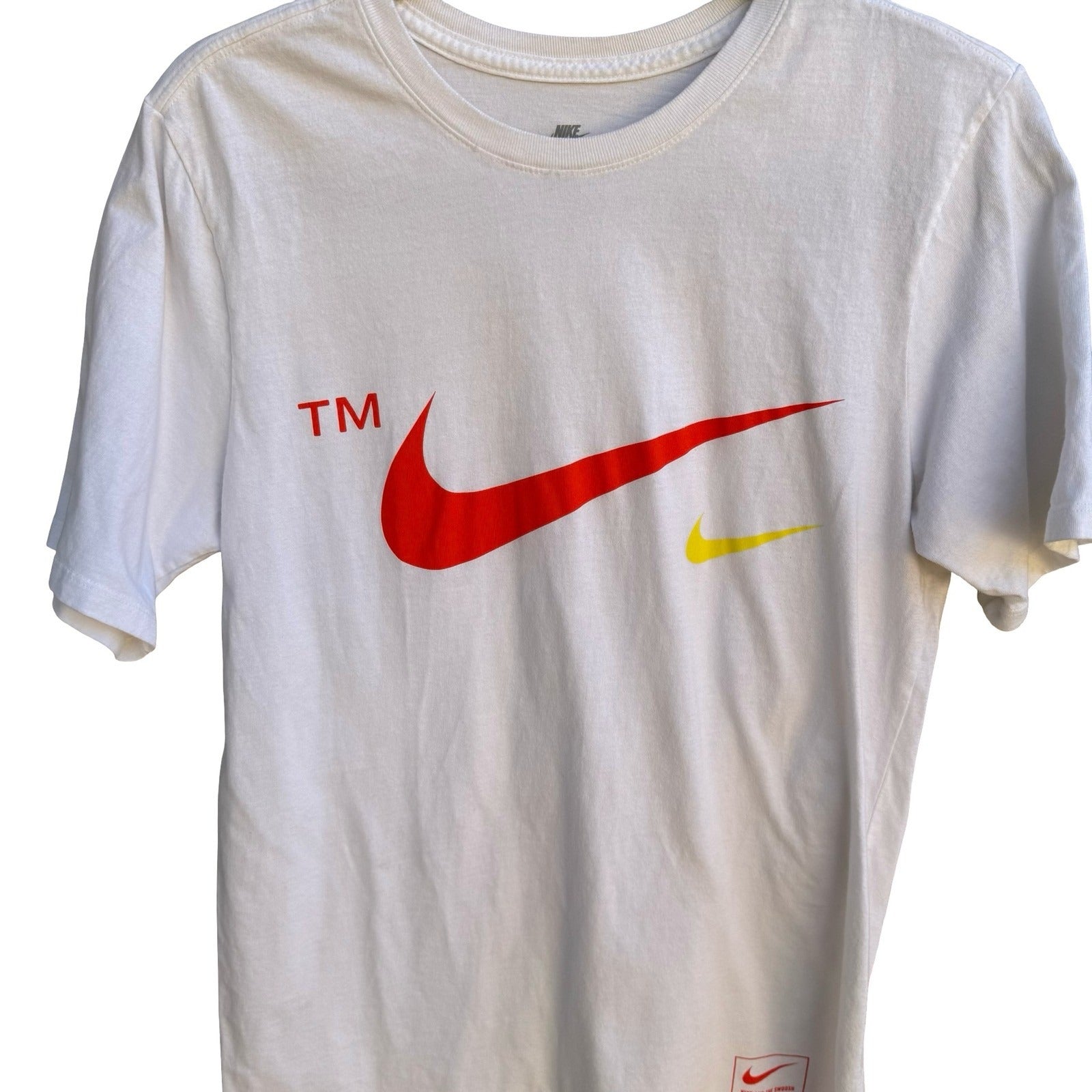 Nike Sportswear Multi Logo Swoosh Graphic T-Shirt White Athleisure S Hypebeast