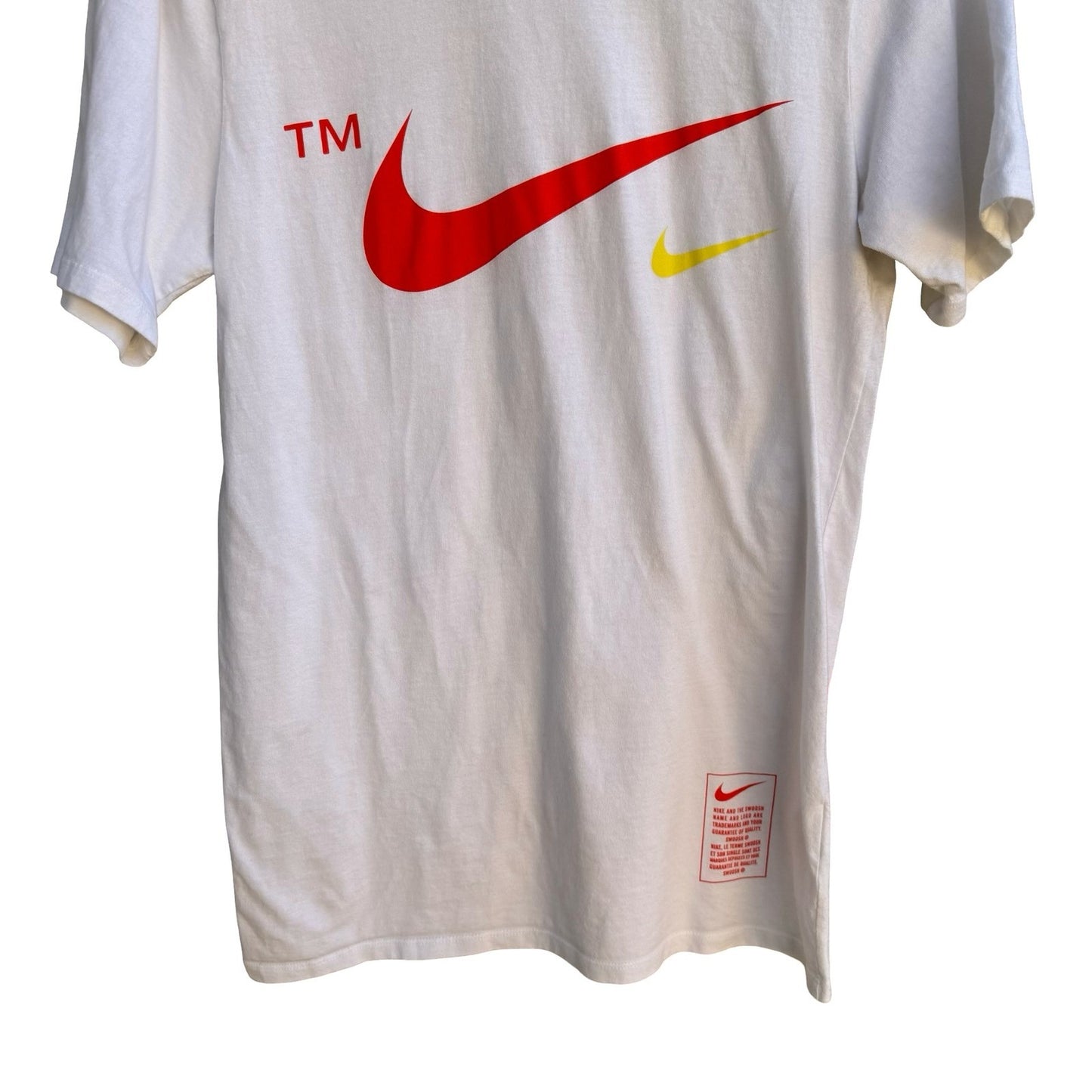 Nike Sportswear Multi Logo Swoosh Graphic T-Shirt White Athleisure S Hypebeast