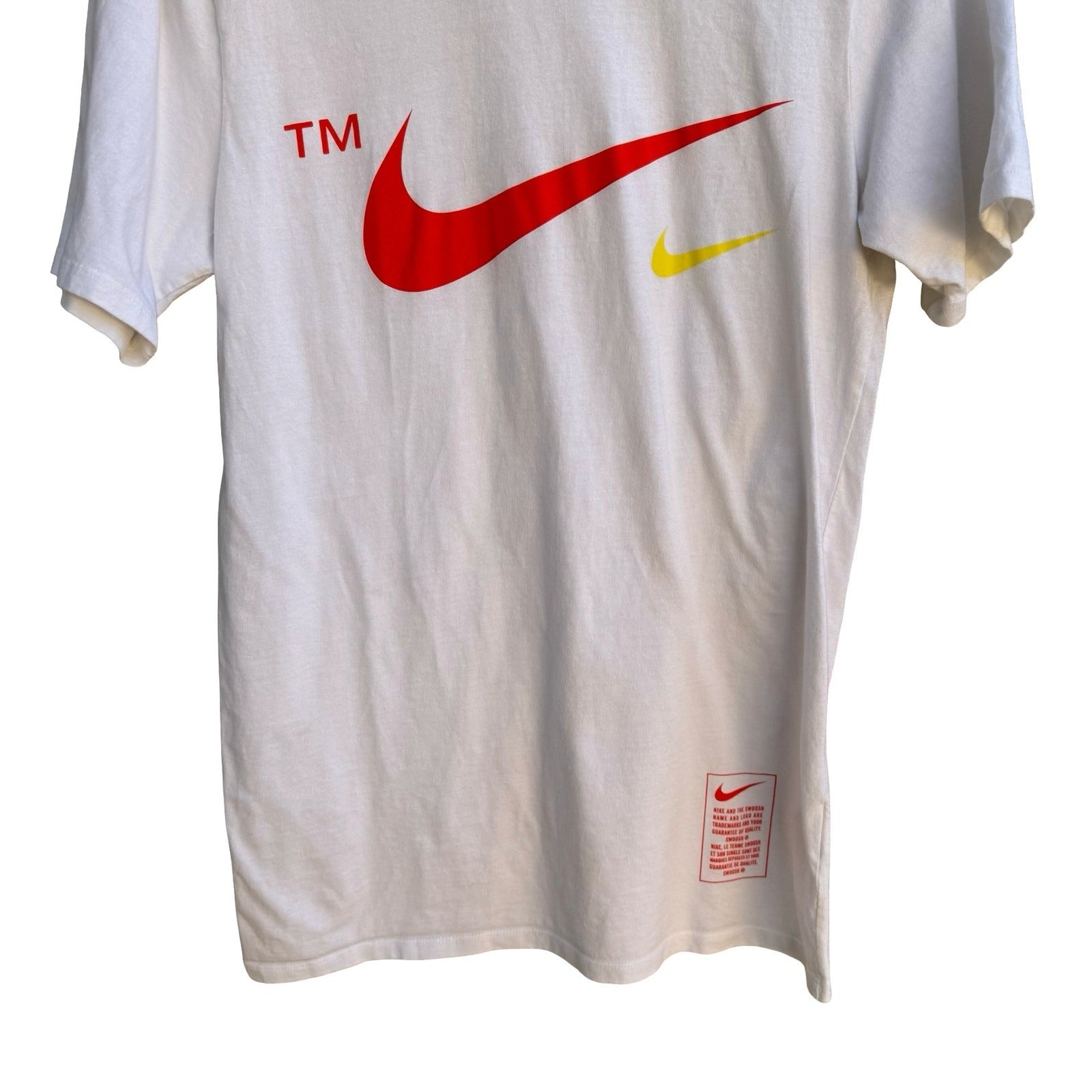 Nike Sportswear Multi Logo Swoosh Graphic T-Shirt White Athleisure S Hypebeast