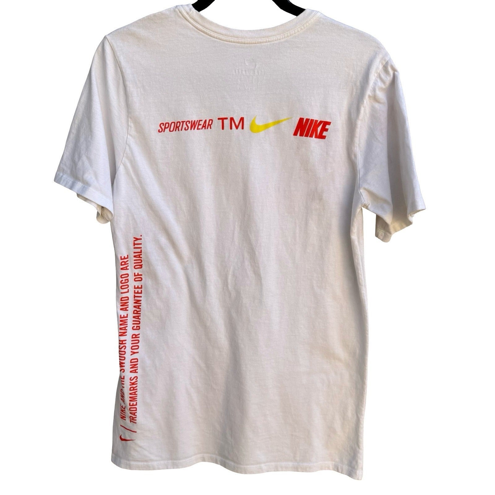 Nike Sportswear Multi Logo Swoosh Graphic T-Shirt White Athleisure S Hypebeast