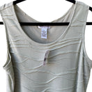 Switch Draper &amp; Damons Coastal Layering Minimalist Textured Wavy Knit Top Sage L NWT 3 image