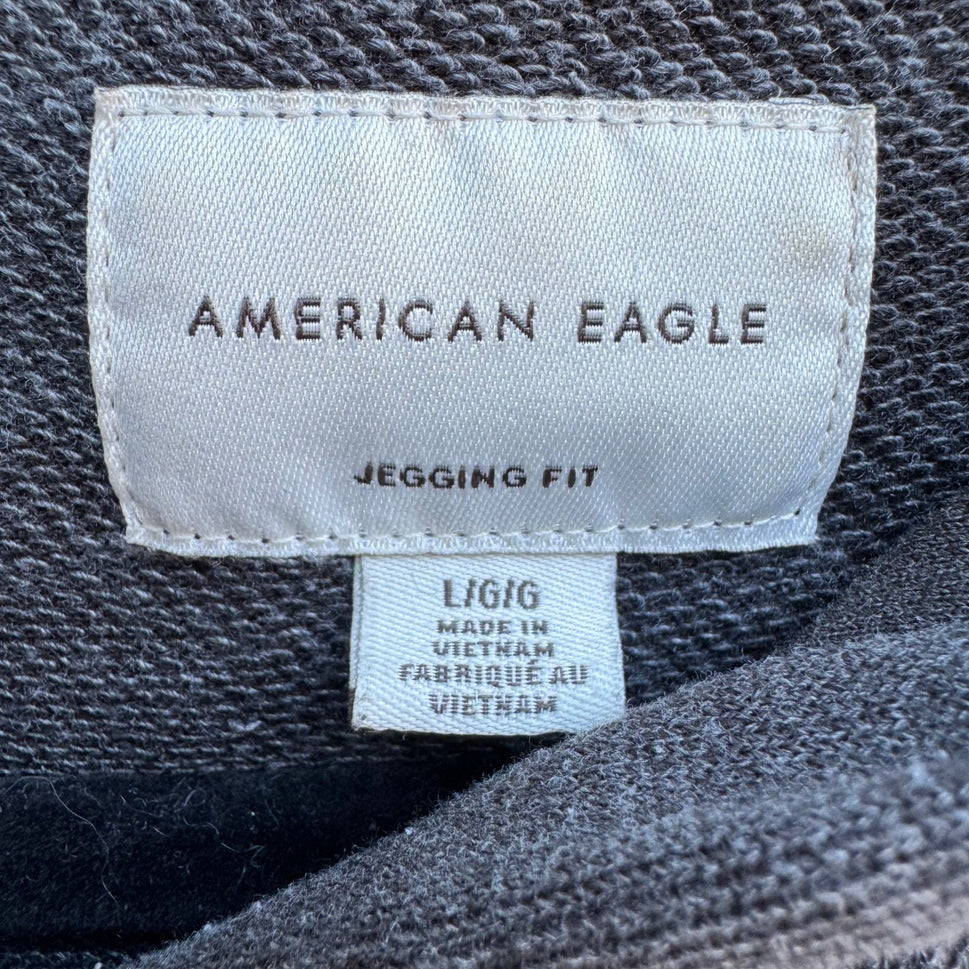 American Eagle Oversized Athleisure Jegging Fit Cozy Pullover Hoodie Gray L