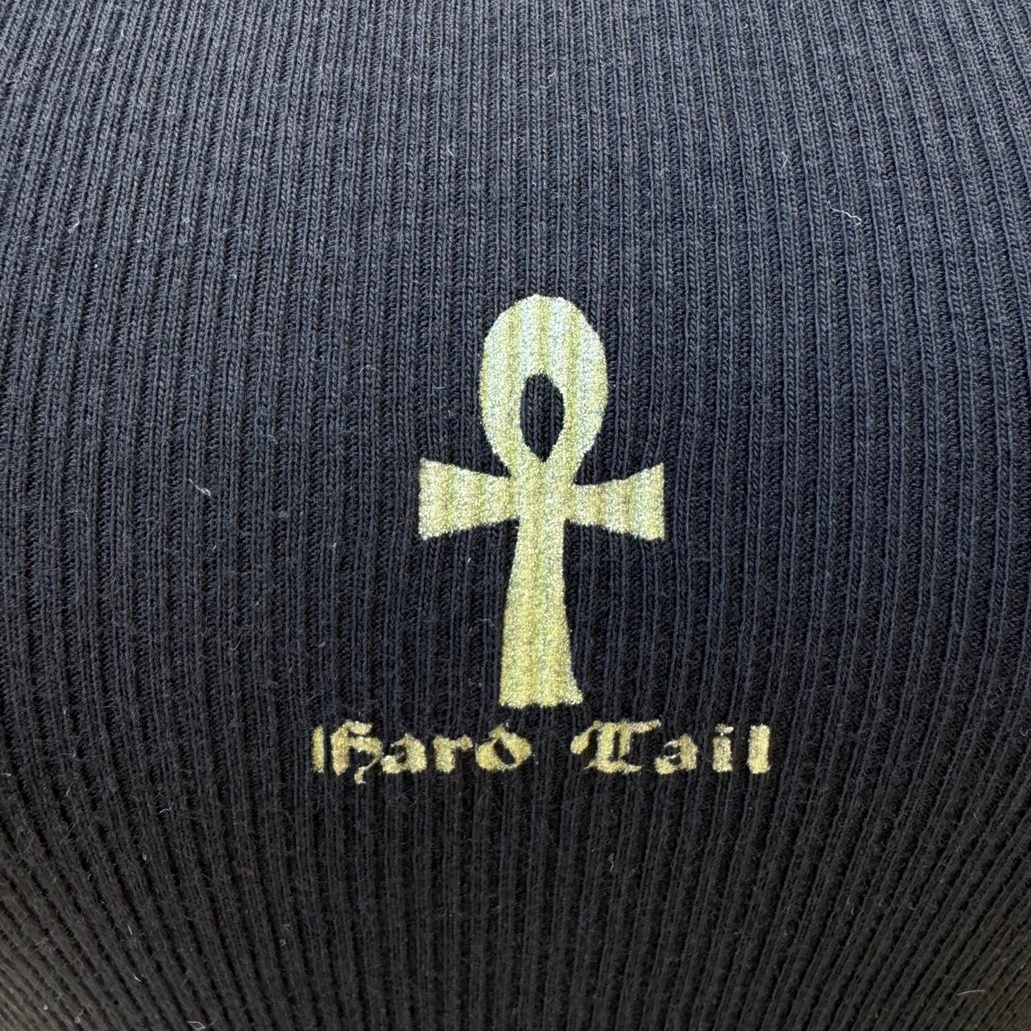 Hard Tail Y2K 90s Babydoll Grunge Goth Indie Ribbed Ankh Graphic Tank Black M