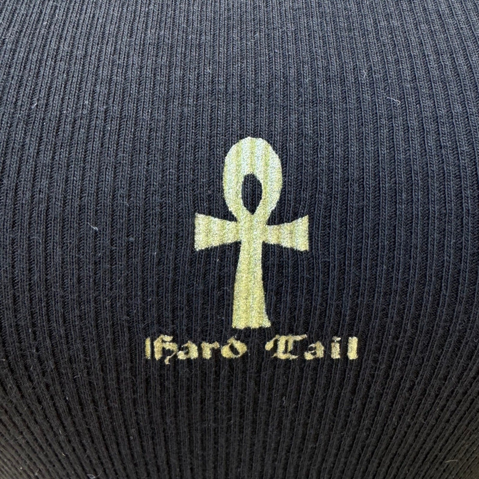 Hard Tail Y2K 90s Babydoll Grunge Goth Indie Ribbed Ankh Graphic Tank Black M