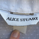 Switch Alice Stuart Vintage Coquette White Swiss Dot Lace Puff Sleeve Blouse Victorian 2 image