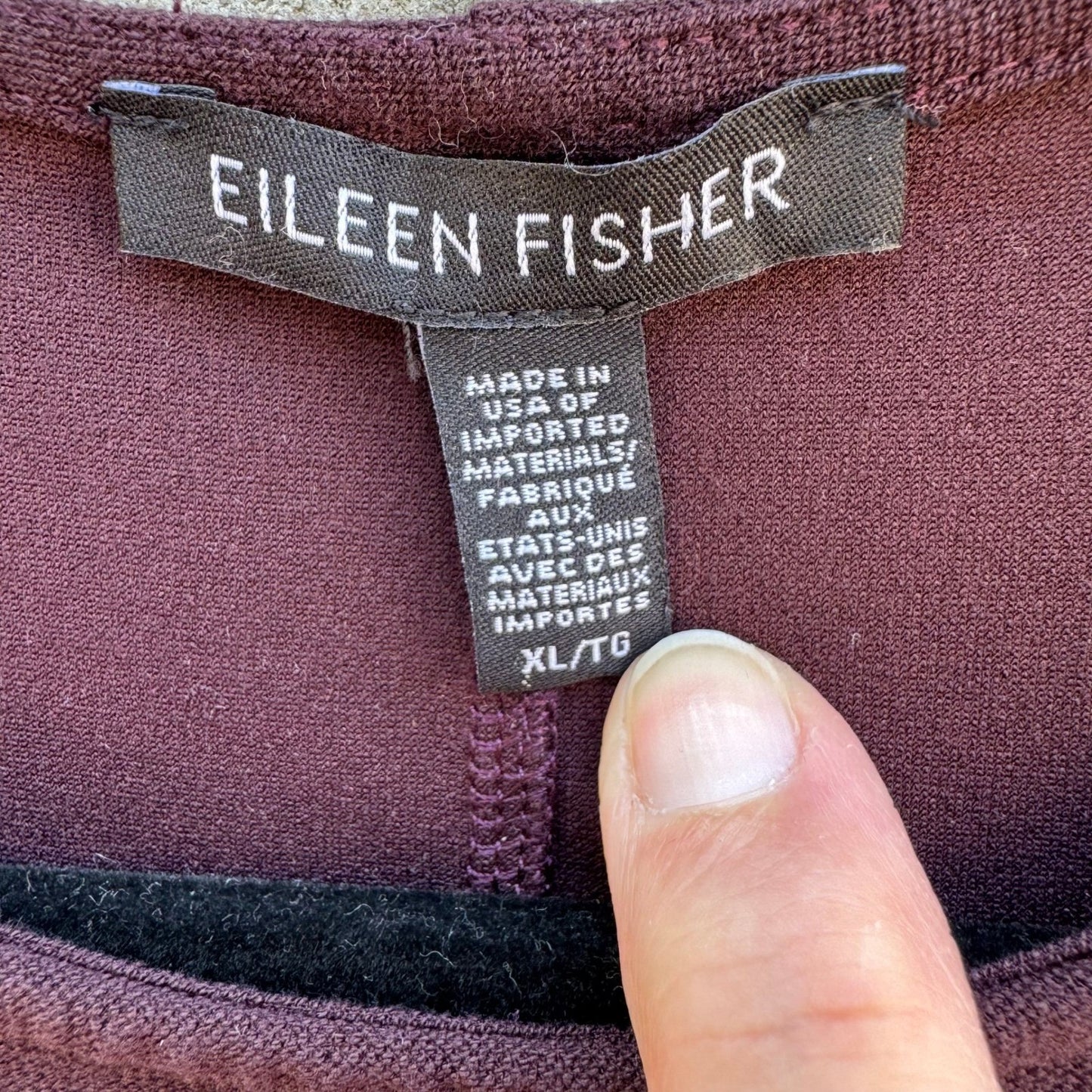 Eileen Fisher XL Fine Jersey Sleeveless Tunic Dress Purple Minimalist Lagenlook