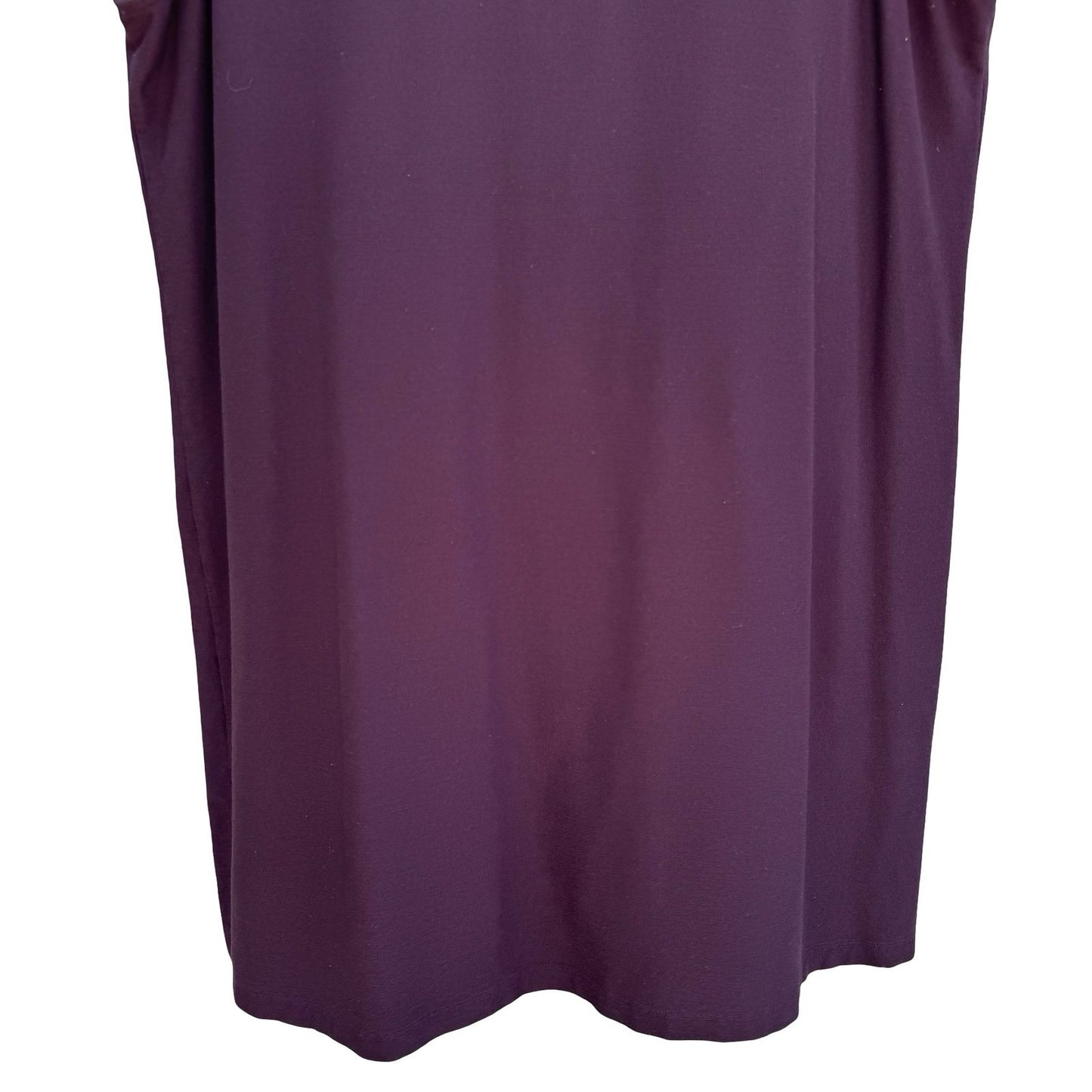 Eileen Fisher XL Fine Jersey Sleeveless Tunic Dress Purple Minimalist Lagenlook