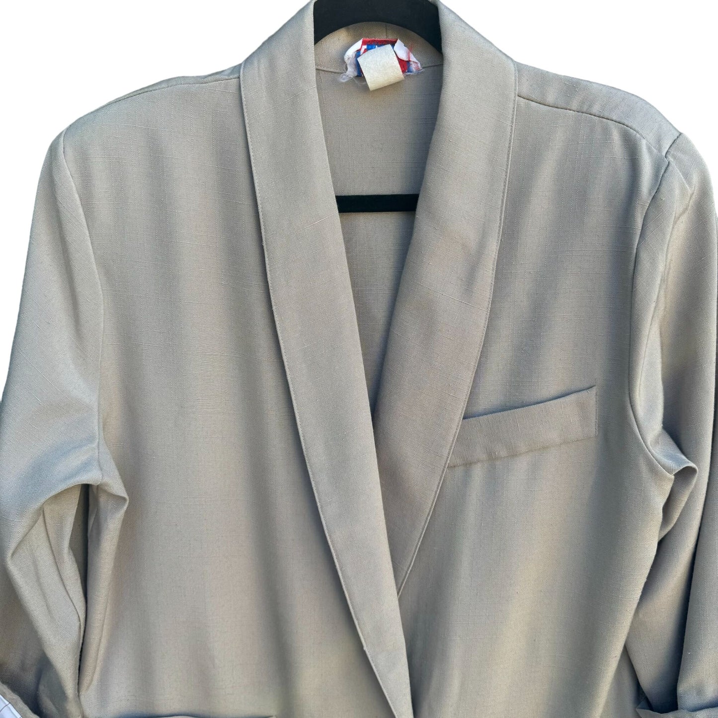 NuPhase California Vintage 80s 90s Taupe Double Breasted Rolled Cuffs Blazer Med