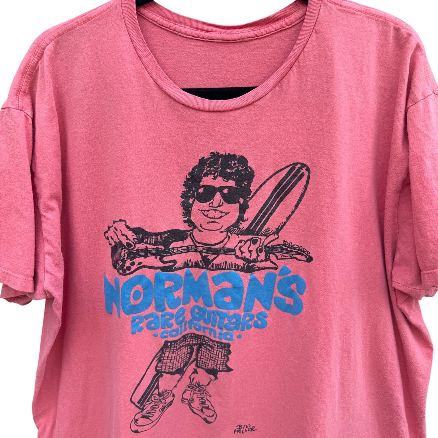 Normans Rare Guitars California Pink Graphic T-Shirt XL Streewear Athleisure