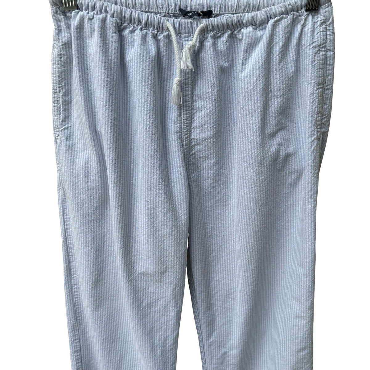 Brandy Melville Preppy Coastal Seersucker Striped Drawstring Pants Blue Women OS