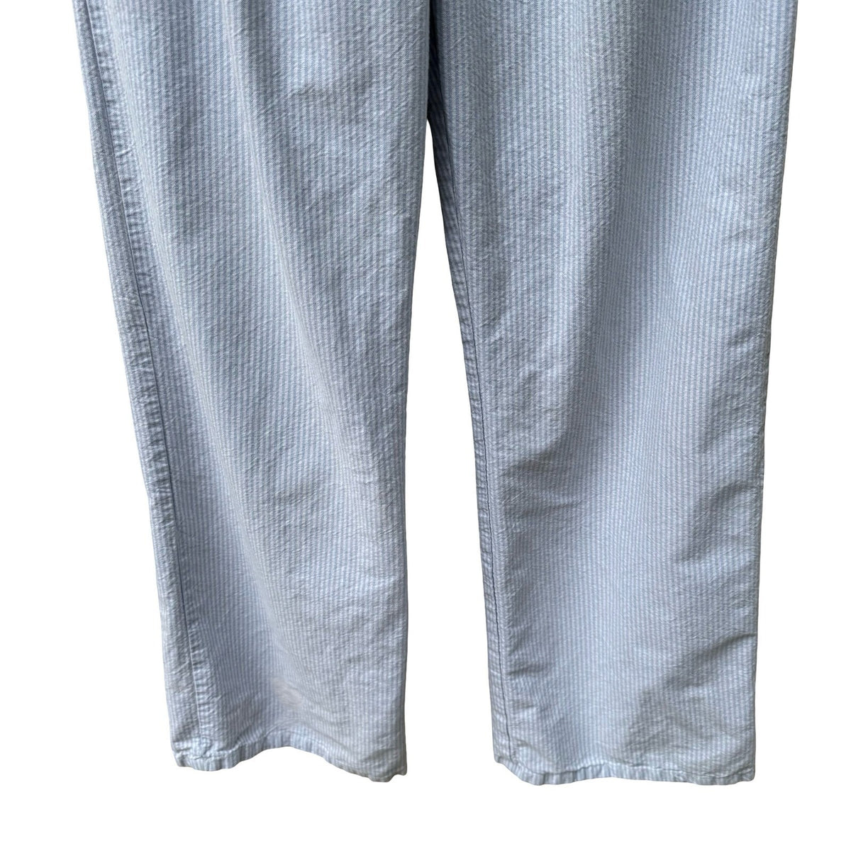 Brandy Melville Preppy Coastal Seersucker Striped Drawstring Pants Blue Women OS