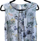 Switch Calvin Klein Pastel Watercolor Floral Minimalist Sleeveless Pleated Shell Top L 3 image