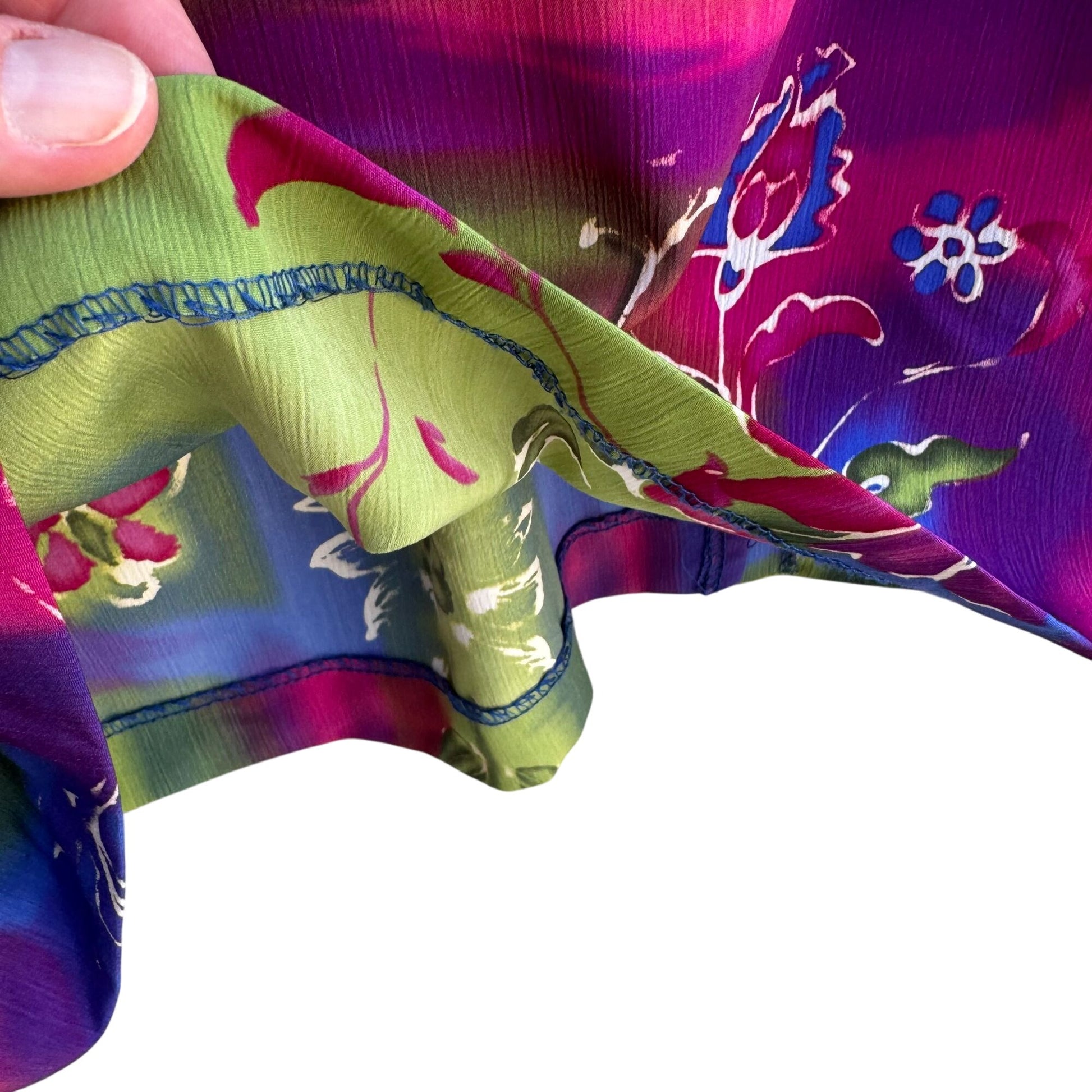 Maggie Sweet Vintage Womens Floral Swirl Colorblock Paisley Midi Dress Petite S