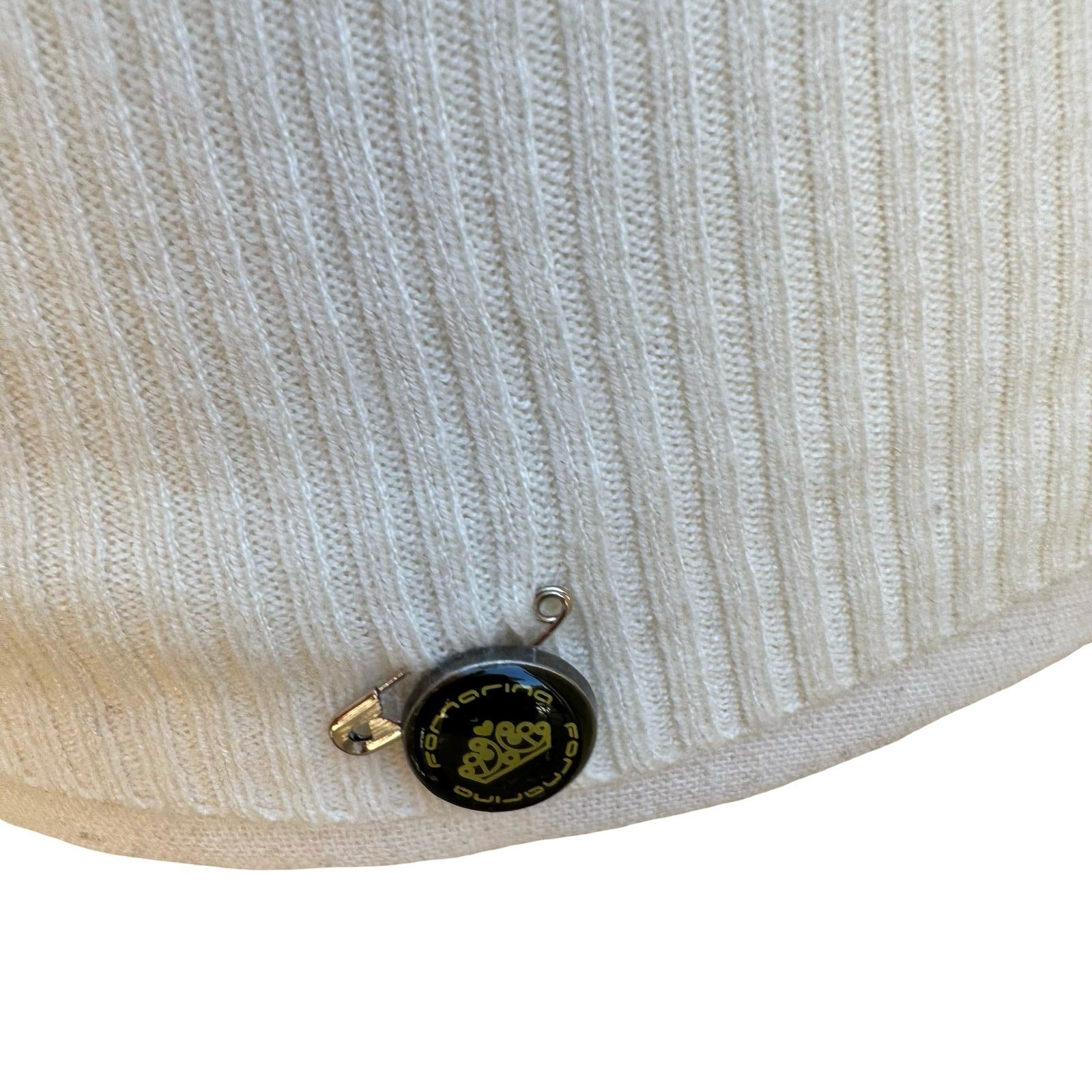 Fornarina Vintage Italian Y2K Coquette Angora Blend Ribbed Knit Belted Button S