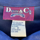 Switch Denim &amp; Co Vintage 80s Womens Blue Faux Suede Drawstring Waist Utility Jacket S 2 image