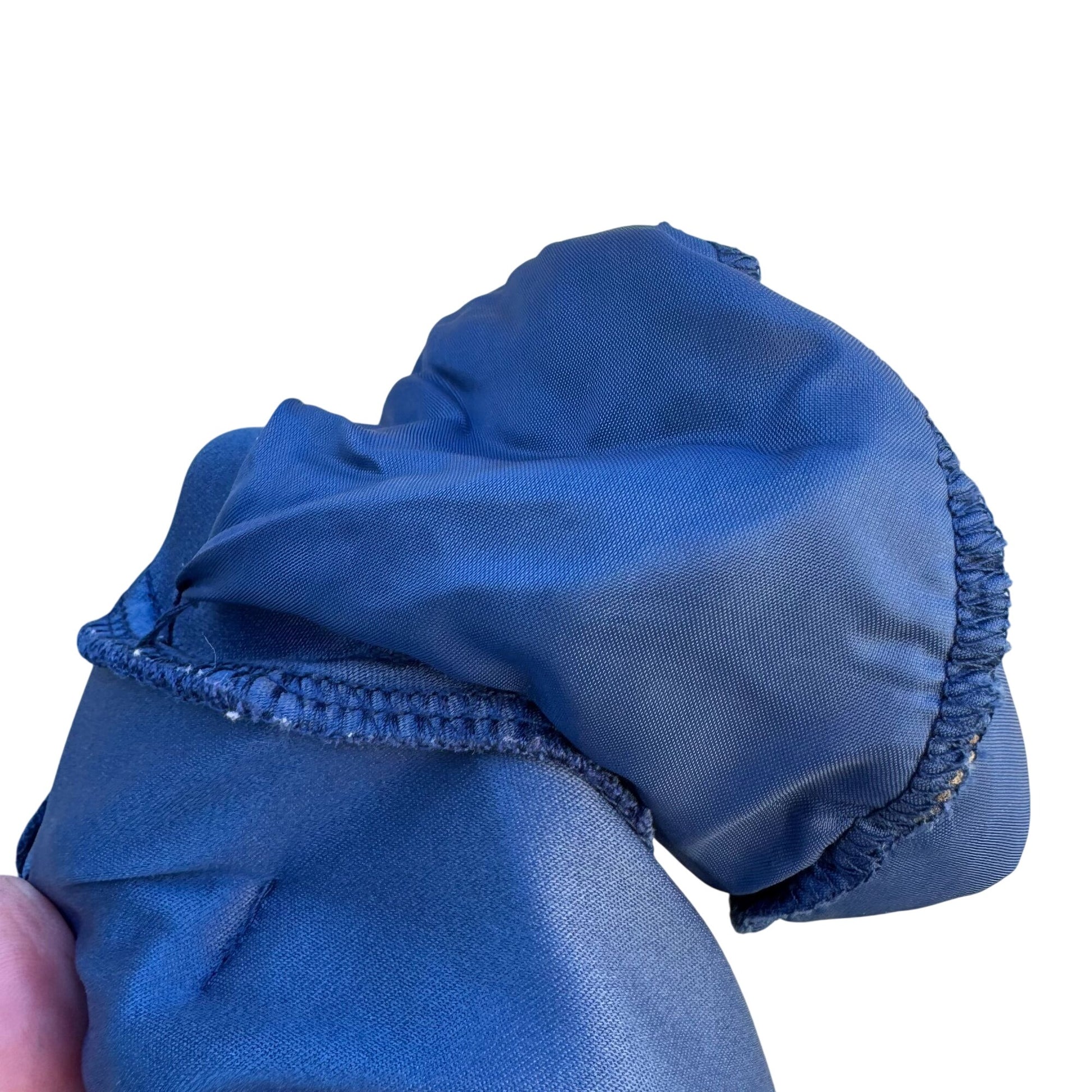 Denim & Co Vintage 80s Womens Blue Faux Suede Drawstring Waist Utility Jacket S