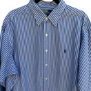 Switch Polo Ralph Lauren Alcott Vintage 90s Preppy Old Money Blue Striped Shirt 17.5 3 image