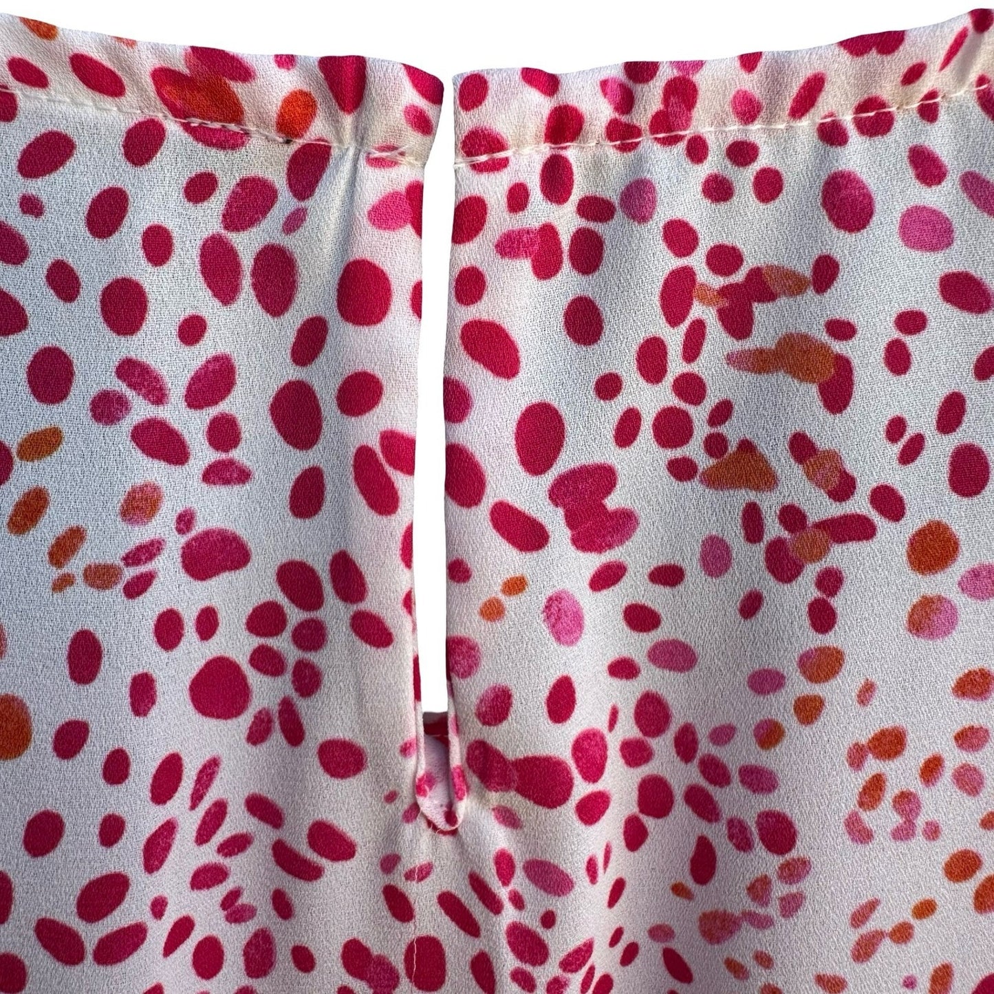 Rachel Zoe Feminine Preppy Abstract Polka Dot Side Tie Sleeveless Blouse L NWT