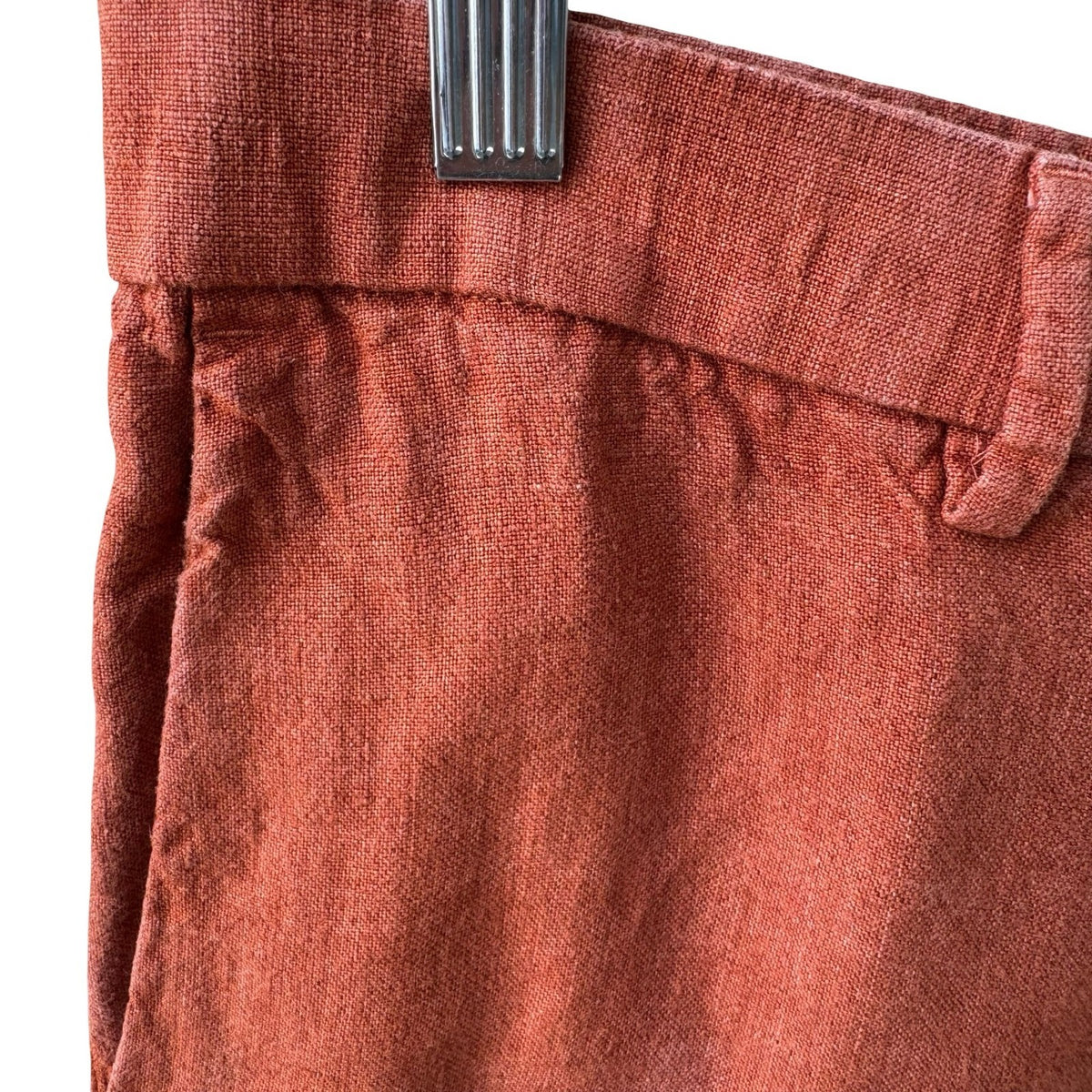 Banana Republic Linen Lightweight Summer Chino Shorts Terracotta Orange Mens 33