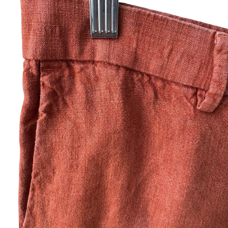 Banana Republic Linen Lightweight Summer Chino Shorts Terracotta Orange Mens 33