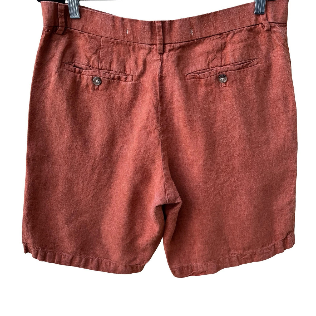 Banana Republic Linen Lightweight Summer Chino Shorts Terracotta Orange Mens 33