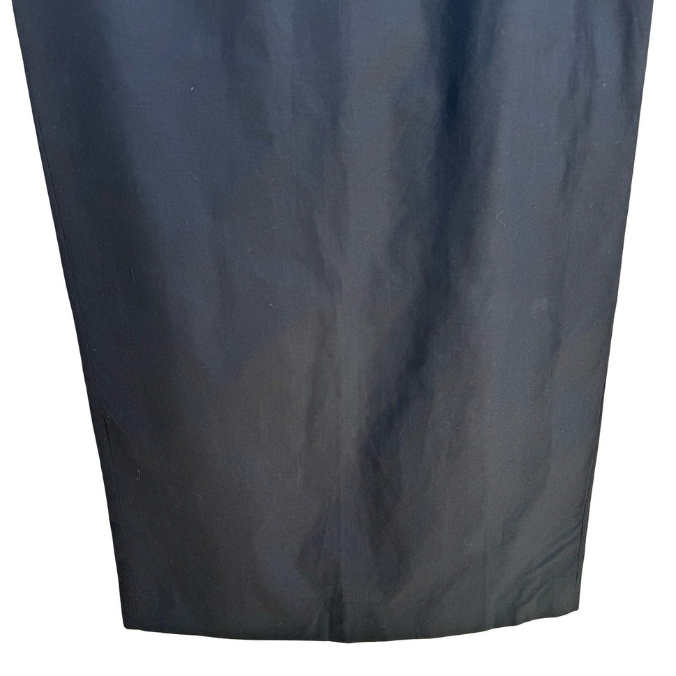 Jean Paul Gaultier Femme 90s Y2K Black Cotton Midi Pencil Skirt Avant Garde M