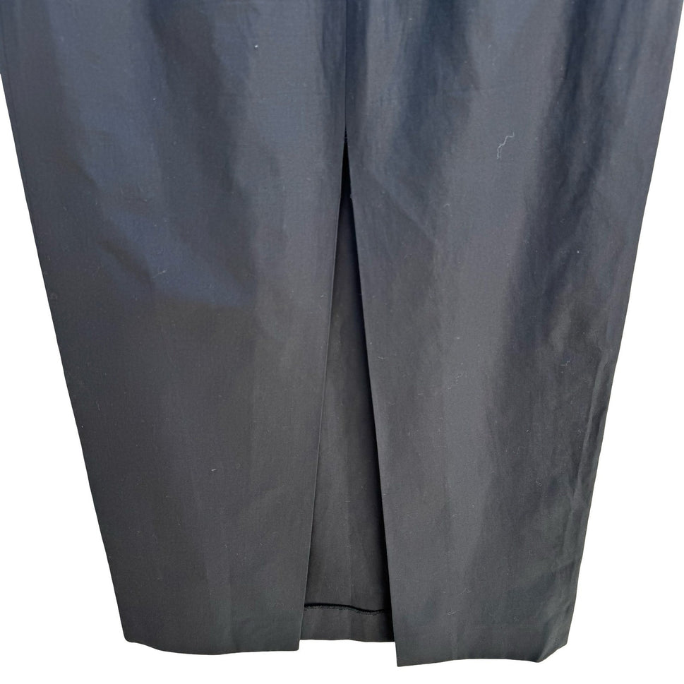 Jean Paul Gaultier Femme 90s Y2K Black Cotton Midi Pencil Skirt Avant Garde M