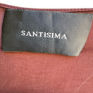 Switch SANTISIMA Y2K Silk Boho Whimsigoth Smocked Peplum 3/4 Bell Sleeve Blouse Brown 2 image