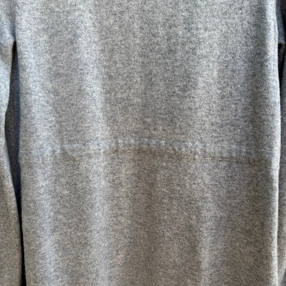 Evelyn 100% Cashmere Minimalist Layering Cozy Open Front Draped Cardigan Gray M