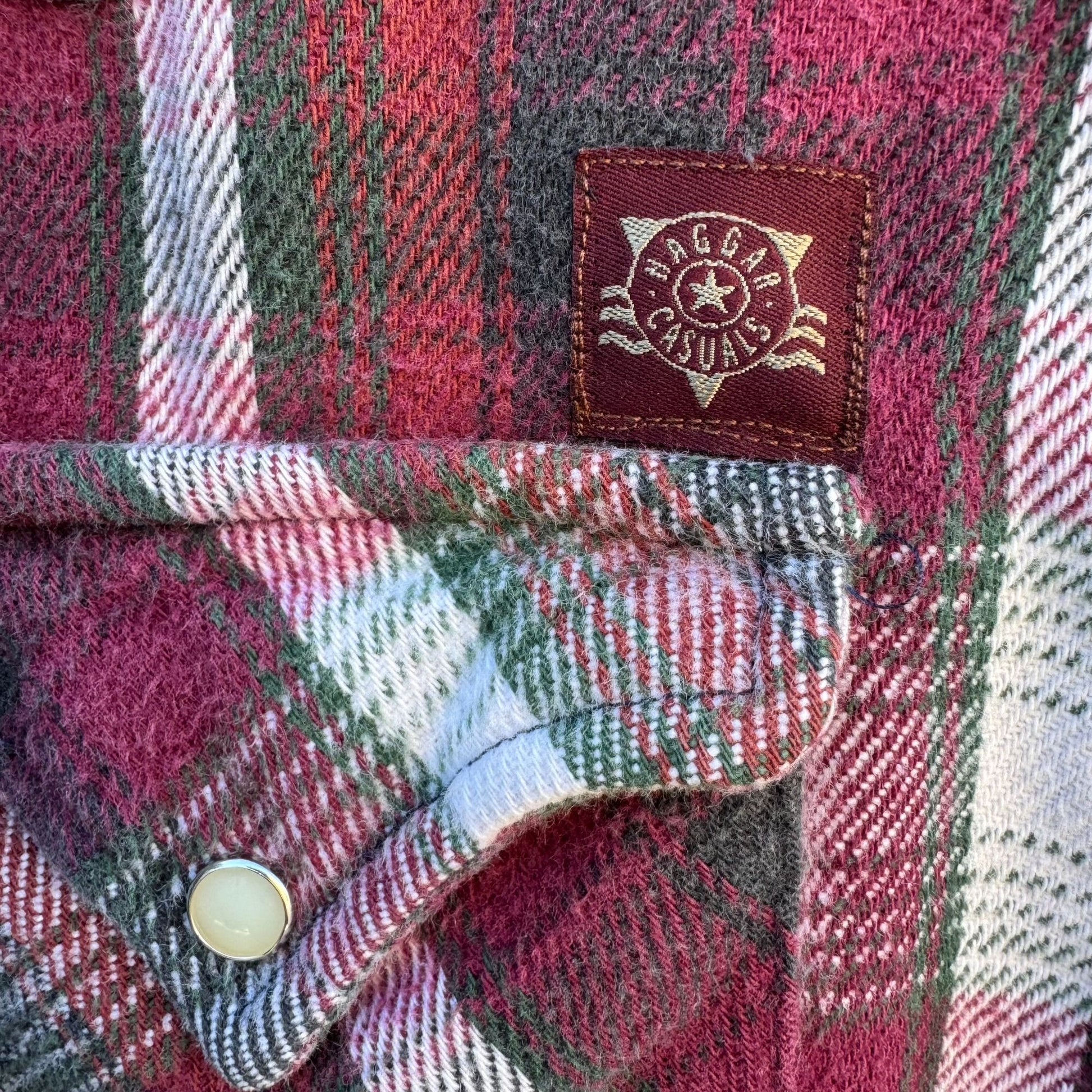 Prentiss Outdoors Vintage 80s Mens Western Plaid Heavy Flannel Shirt Pearl Snap