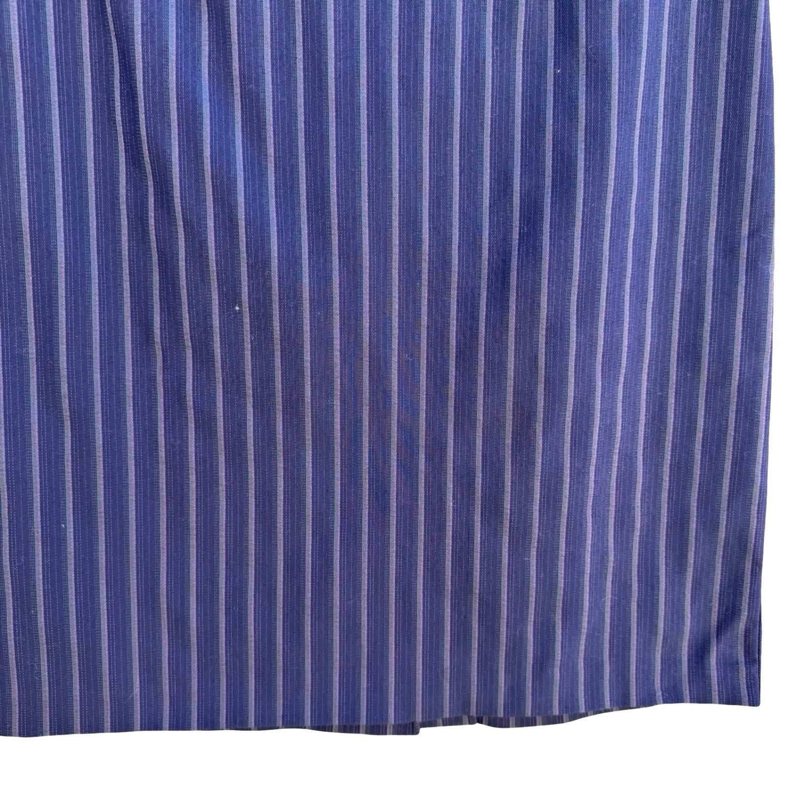 Cynthia Rowley Vintage 90s Y2K Pinstripe Pencil Skirt Tailored Knee Length Blue